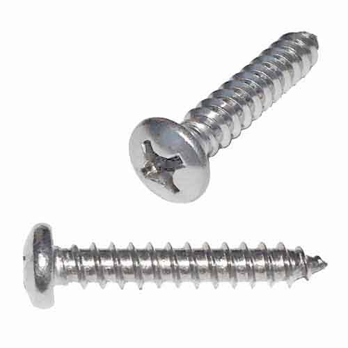 PPTS8114S #8 X 1-1/4" Pan Head, Phillips, Tapping Screw, Type A, 18-8 Stainless